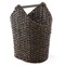 Casafield Toilet Paper Storage Basket with Wood Roll Holder Bar, Braided Water Hyacinth Wicker Bathroom Tissue Storage Organizer